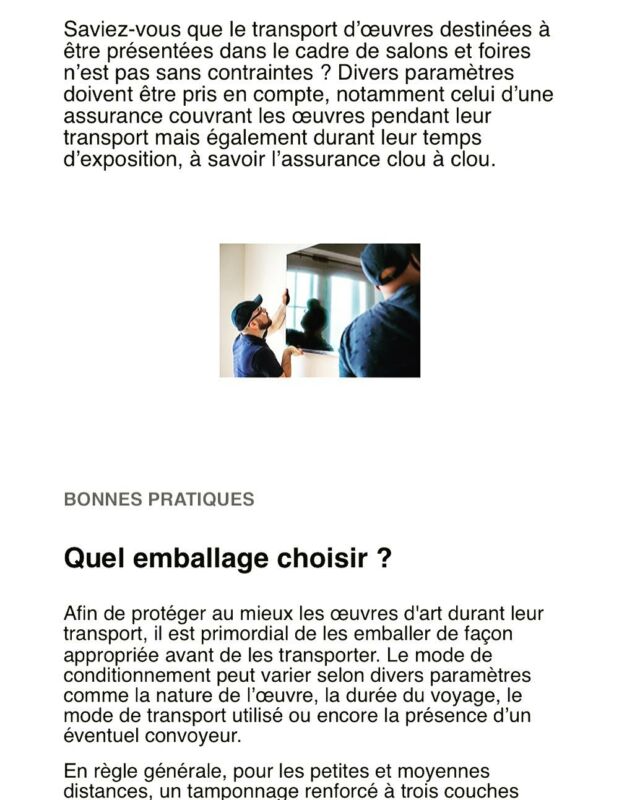 Notre première newsletter de l’année 2023 vient d’être éditée ! 📰 Au programme: nos conseils pour protéger au mieux vos œuvres durant leur transport, un focus sur la gestion des formalités douanières, un point sur l’actualité artistique, et bien d’autres choses encore ! 🤩
Si vous ne l’avez pas reçue, écrivez-nous à art@perceval-express.com ou à contact@perceval-express.com
#arttransport #artinsurance #custom